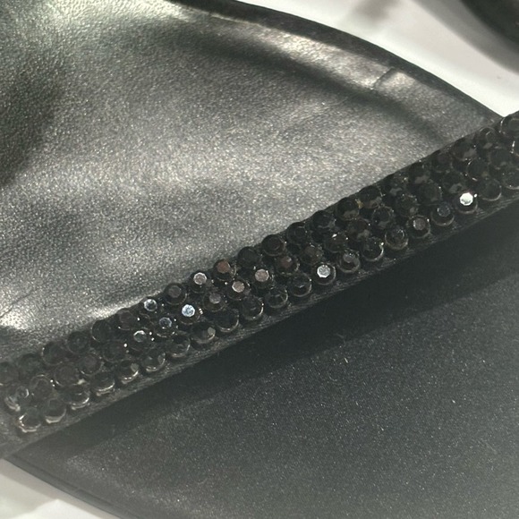 LORD & TAYLOR Women’s Black Illusion Studded Slingback Heels Sz 7M - Picture 5 of 6